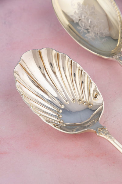 Antique Silverplate Serving Spoons