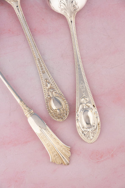 Antique Silverplate Serving Spoons