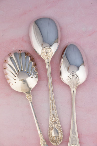 Antique Silverplate Serving Spoons