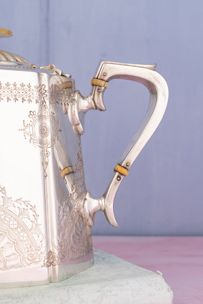 Victorian English Silverplate Teapot