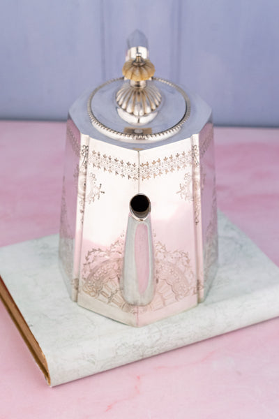 Victorian English Silverplate Teapot