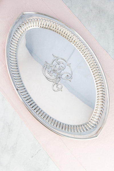 Edwardian English Silverplate Tray