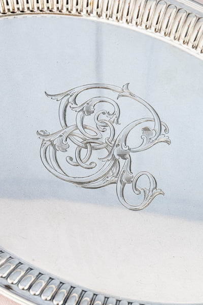 Edwardian English Silverplate Tray