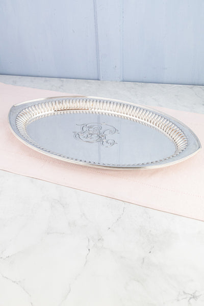 Edwardian English Silverplate Tray