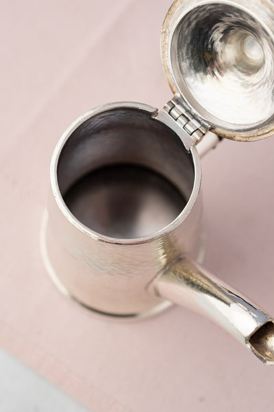 Antique English Silverplate & Porcelain Espresso Service