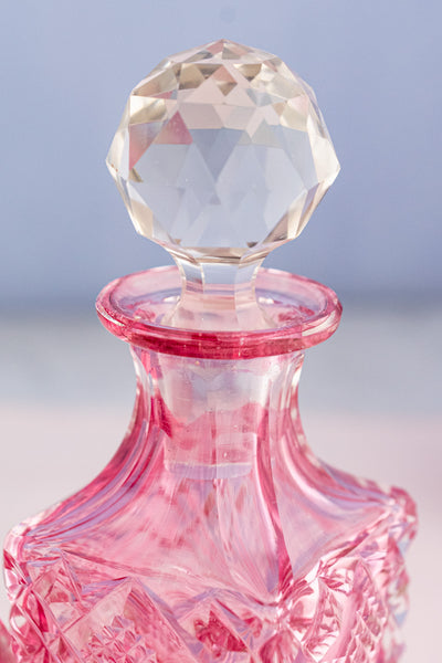 Antique English Silverplate & Blush Cut Crystal Condiment Stand