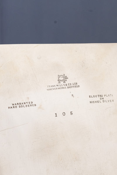 Antique English Silverplate & Blush Cut Crystal Condiment Stand