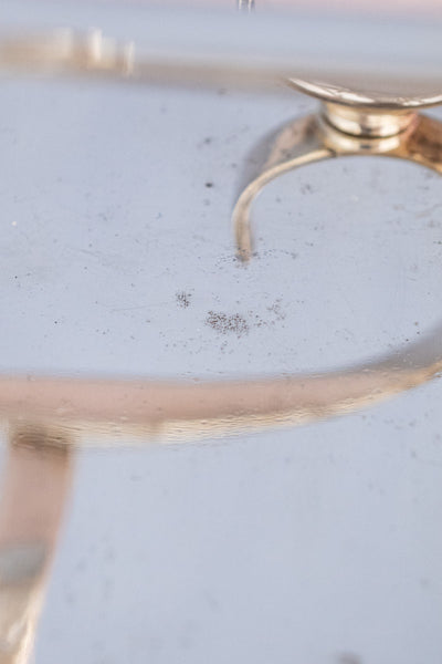 Antique English Silverplate & Blush Cut Crystal Condiment Stand