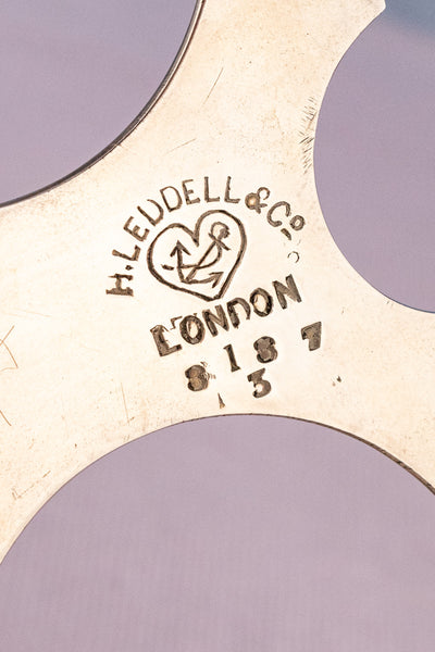 Antique English Silverplate and Cranberry Glass Condiment Stand