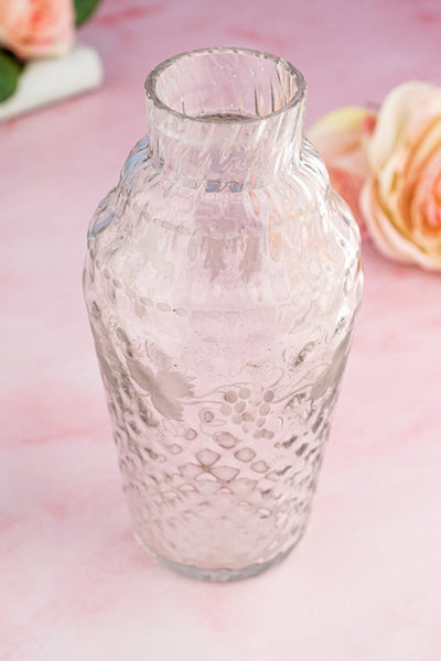 Antique English Silverplate and Engraved Crystal Cocktail Shaker