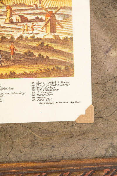 Antique Paris Panoramic Framed Print