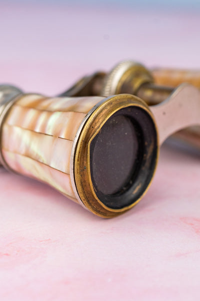 Antique French Belle Époque Mother of Pearl Opera Glasses