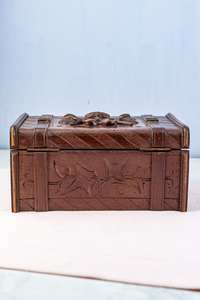 Antique French Carved Wooden Box