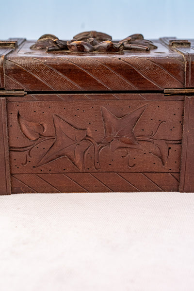 Antique French Carved Wooden Box