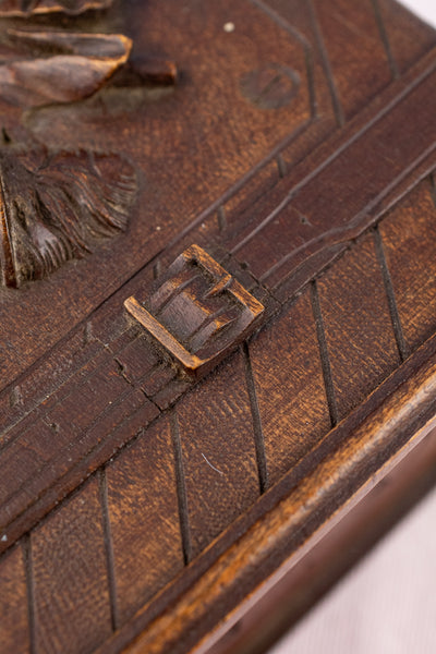 Antique French Carved Wooden Box