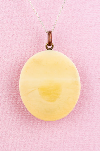 Antique French Miniature Portrait Necklace