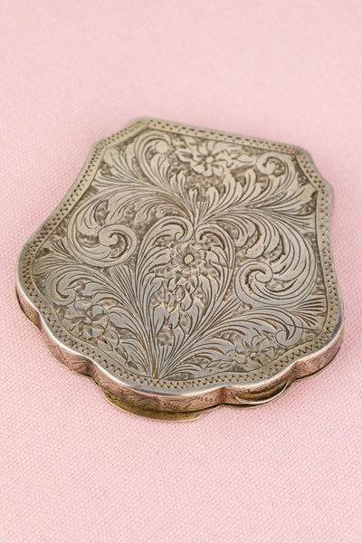 Vintage Italian Enamel & Silver Romeo & Juliet Compact