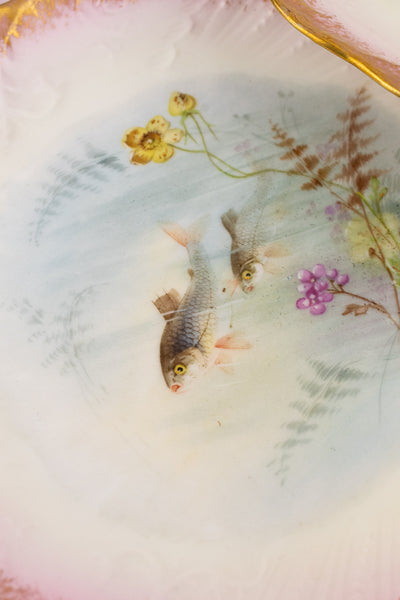 Antique Limoges Fish Service For 8