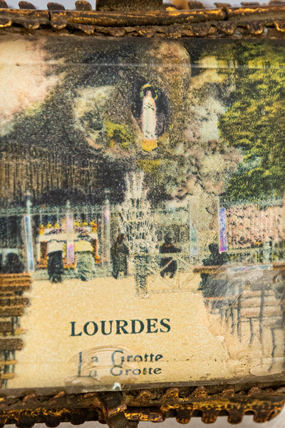 Antique Lourdes Jewelry Box