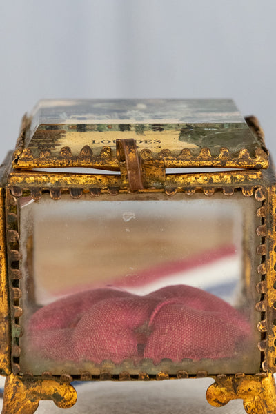 Antique Lourdes Jewelry Box