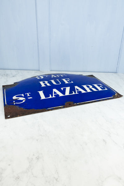 Antique Paris Arrondissement Street Sign