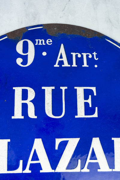 Antique Paris Arrondissement Street Sign
