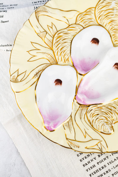 Antique Porcelain Oyster Plate