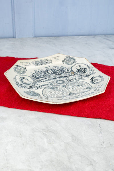 Antique Queen Victoria 1887 Golden Jubilee Plate