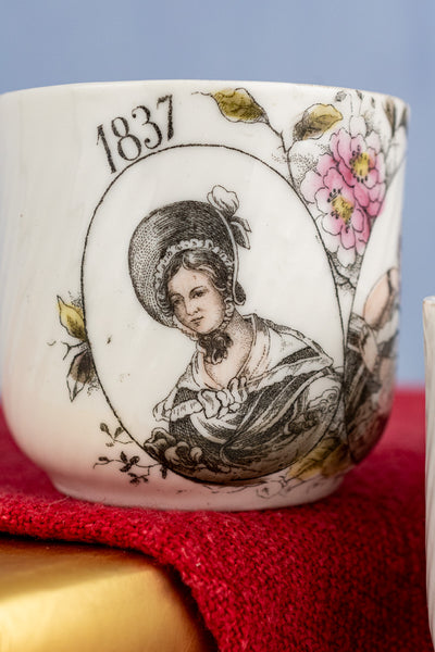 Antique Queen Victoria 1897 Diamond Jubilee Cup Pair