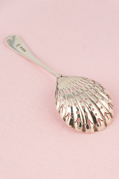1893 Antique Silver Military Sifting Spoon