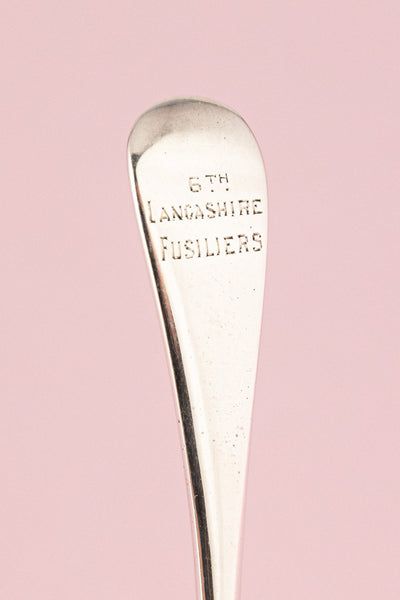 1893 Antique Silver Military Sifting Spoon