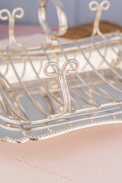 Antique Silverplate Asparagus Tray