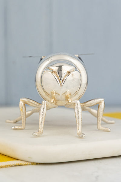 Antique Silverplate Bee Honey Pot