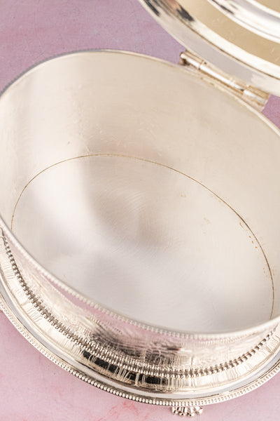 Antique Silverplate Biscuit Box