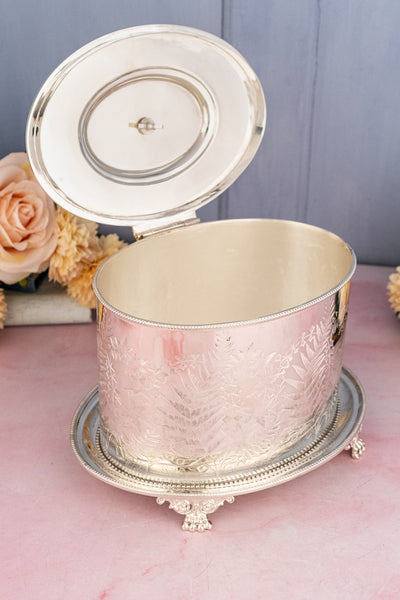 Antique Silverplate Biscuit Box