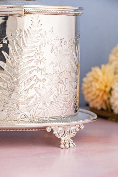 Antique Silverplate Biscuit Box
