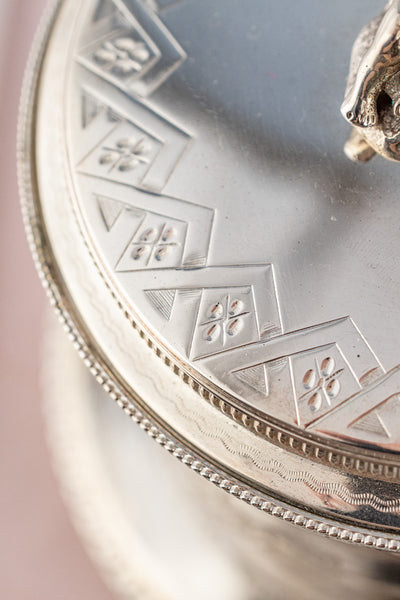 Antique Silverplate Biscuit Box