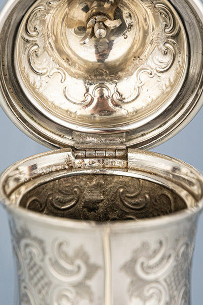 Antique Silverplate Coffee Pot - "With Mind & Hand"