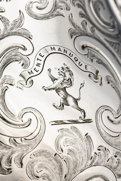 Antique Silverplate Coffee Pot - "With Mind & Hand"