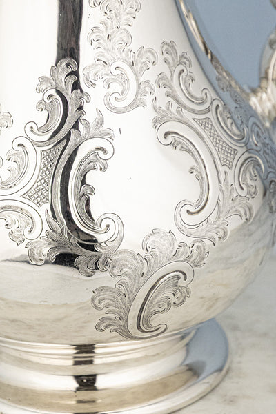Antique Silverplate Coffee Pot - "With Mind & Hand"
