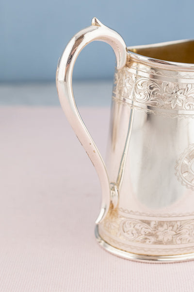 Antique Silverplate Creamer and Sugar Bowl Set