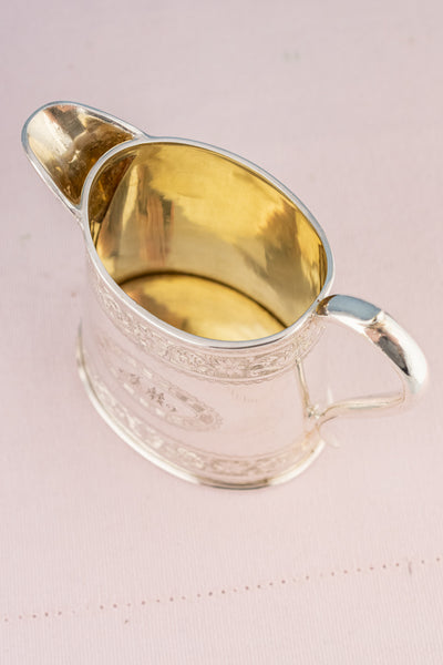 Antique Silverplate Creamer and Sugar Bowl Set