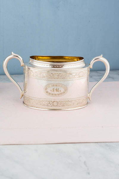 Antique Silverplate Creamer and Sugar Bowl Set