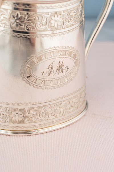 Antique Silverplate Creamer and Sugar Bowl Set
