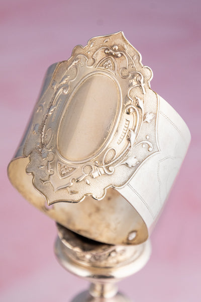 Antique Silverplate Grand Horn Vase