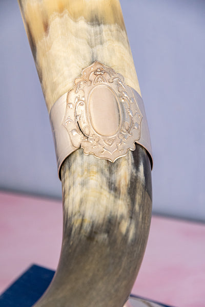 Antique Silverplate Grand Horn Vase