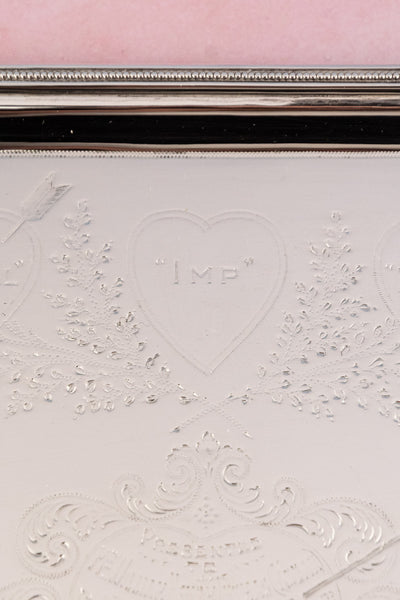 1911 Silverplate Marriage Heart Tray