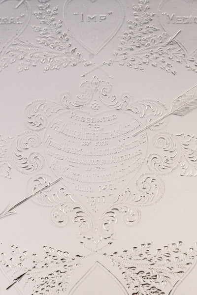 1911 Silverplate Marriage Heart Tray