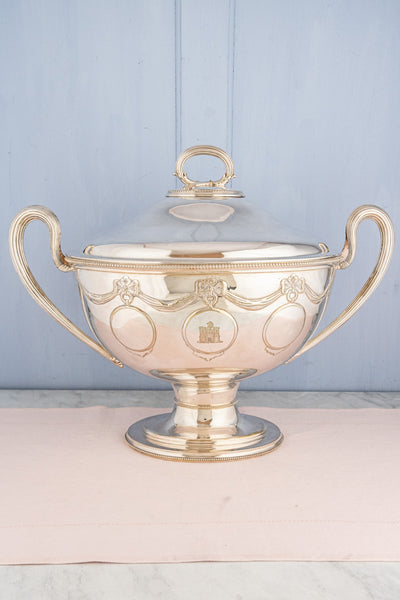 Antique Victorian Silverplate Lidded Serving Tureen