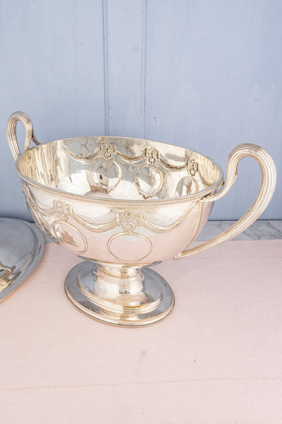 Antique Victorian Silverplate Lidded Serving Tureen